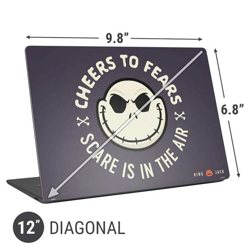 Disney The Nightmare Before Christmas Cheers to Fears Universal Laptop 12in (9.8 x 6.8in) Skin
